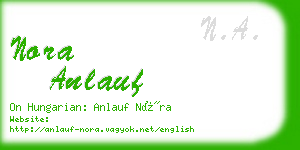 nora anlauf business card